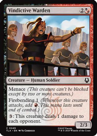 Vindictive Warden  (TLA-249) - Avatar: The Last Airbender Foil
