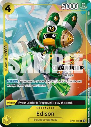 (OP07-100) Edison (CS 25-26 Celebration Pack) - One Piece Promotion Cards Foil