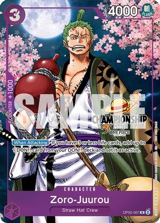 (OP05-067) Zoro-Juurou (CS 25-26 Event Pack Finalist Ver.) - One Piece Promotion Cards Foil