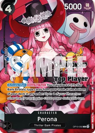 (OP10-092) Perona (CS 25-26 Top Player Pack) - One Piece Promotion Cards Foil