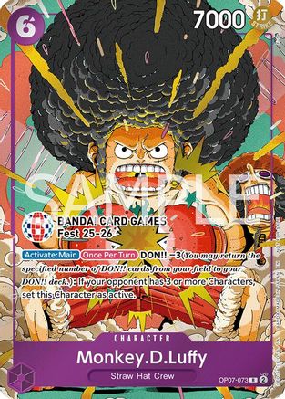 (OP07-073) Monkey.D.Luffy (BANDAI Card Games Fest 25-26) - One Piece Promotion Cards Foil