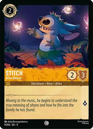 (009/204)  Stitch - Alien Dancer - Fabled  Cold Foil