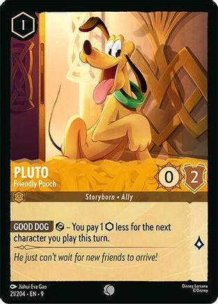 (021/204)  Pluto - Friendly Pooch - Fabled  Cold Foil