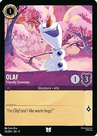 (055/204)  Olaf - Friendly Snowman - Fabled  Cold Foil