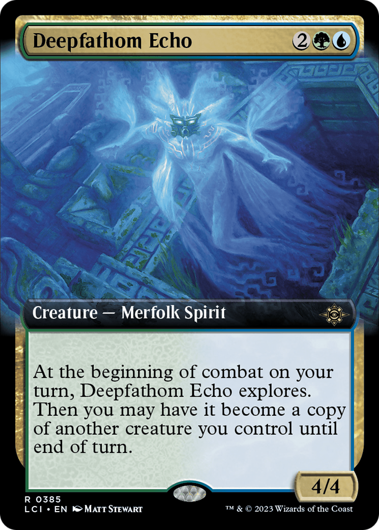 Deepfathom Echo (Extended Art) (LCI-385) - The Lost Caverns of Ixalan: (Extended Art) Foil