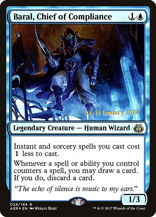 Baral, Chief of Compliance (PRE-28S) - Aether Revolt Promos (Prerelease) Foil