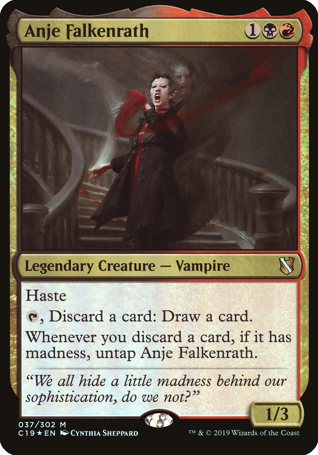 Anje Falkenrath (OC19-037) - Commander 2019 Oversized Foil