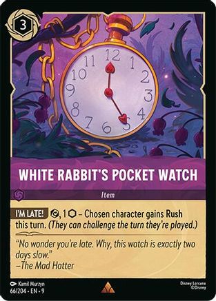 (066/204)  White Rabbit's Pocket Watch - Fabled  Cold Foil