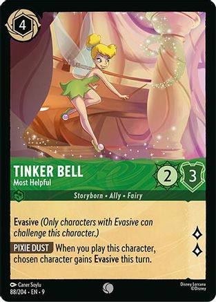(088/204)  Tinker Bell - Most Helpful - Fabled  Cold Foil