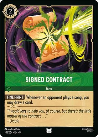 (101/204)  Signed Contract - Fabled  Normal