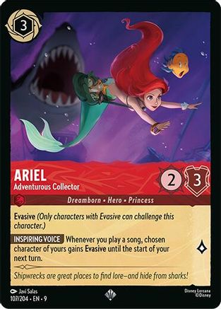 (107/204)  Ariel - Adventurous Collector - Fabled  Normal