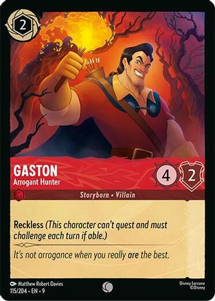 (115/204)  Gaston - Arrogant Hunter - Fabled  Cold Foil