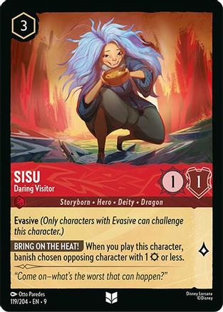 (119/204)  Sisu - Daring Visitor - Fabled  Cold Foil