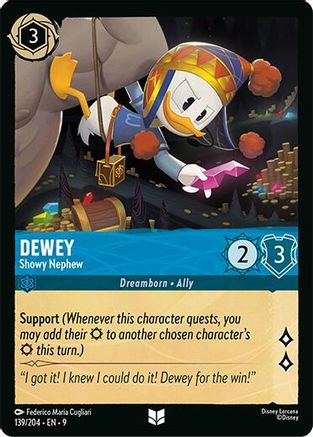 (139/204)  Dewey - Showy Nephew - Fabled  Cold Foil