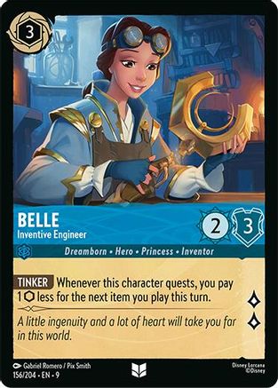 (156/204)  Belle - Inventive Engineer - Fabled  Cold Foil