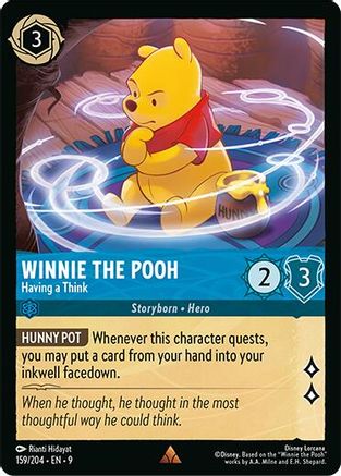 (159/204)  Winnie the Pooh - Having a Think - Fabled  Cold Foil