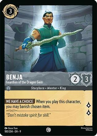 (180/204)  Benja - Guardian of the Dragon Gem - Fabled  Cold Foil
