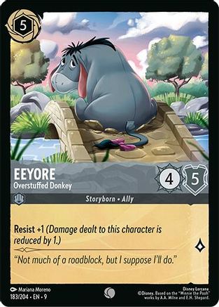 (183/204)  Eeyore - Overstuffed Donkey - Fabled  Cold Foil
