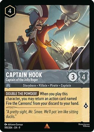 (190/204)  Captain Hook - Captain of the Jolly Roger - Fabled  Cold Foil