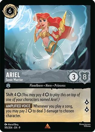 (195/204)  Ariel - Sonic Warrior - Fabled  Cold Foil