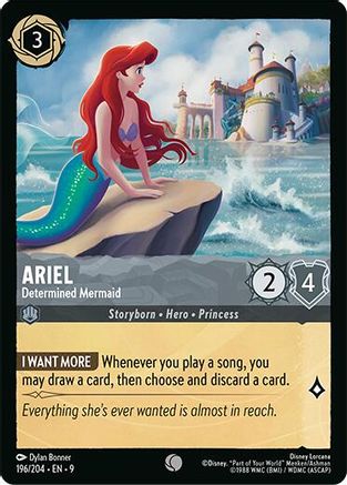 (196/204)  Ariel - Determined Mermaid - Fabled  Cold Foil