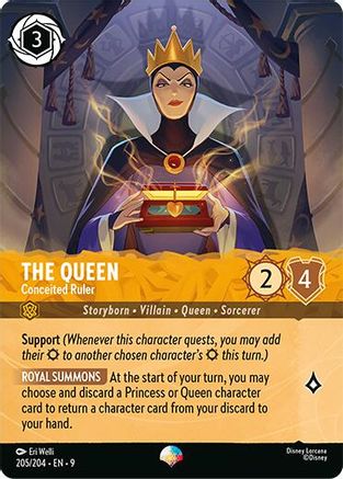 (205/204)  The Queen - Conceited Ruler (Epic) - Fabled  Holofoil