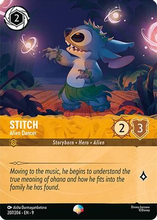 (207/204)  Stitch - Alien Dancer (Epic) - Fabled  Holofoil