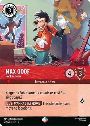 (214/204)  Max Goof - Rockin' Teen (Epic) - Fabled  Holofoil