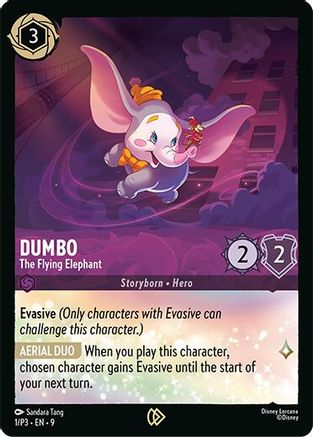 (001/P3)  Dumbo - The Flying Elephant - Disney Lorcana Promo Cards  Cold Foil