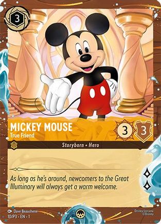 (010/P3)  Mickey Mouse - True Friend (Disney Cruise Promo) - Disney Lorcana Promo Cards  Holofoil