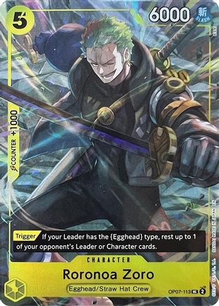 (OP07-113) Roronoa Zoro (Illustration Box Vol.3) - One Piece Promotion Cards Foil