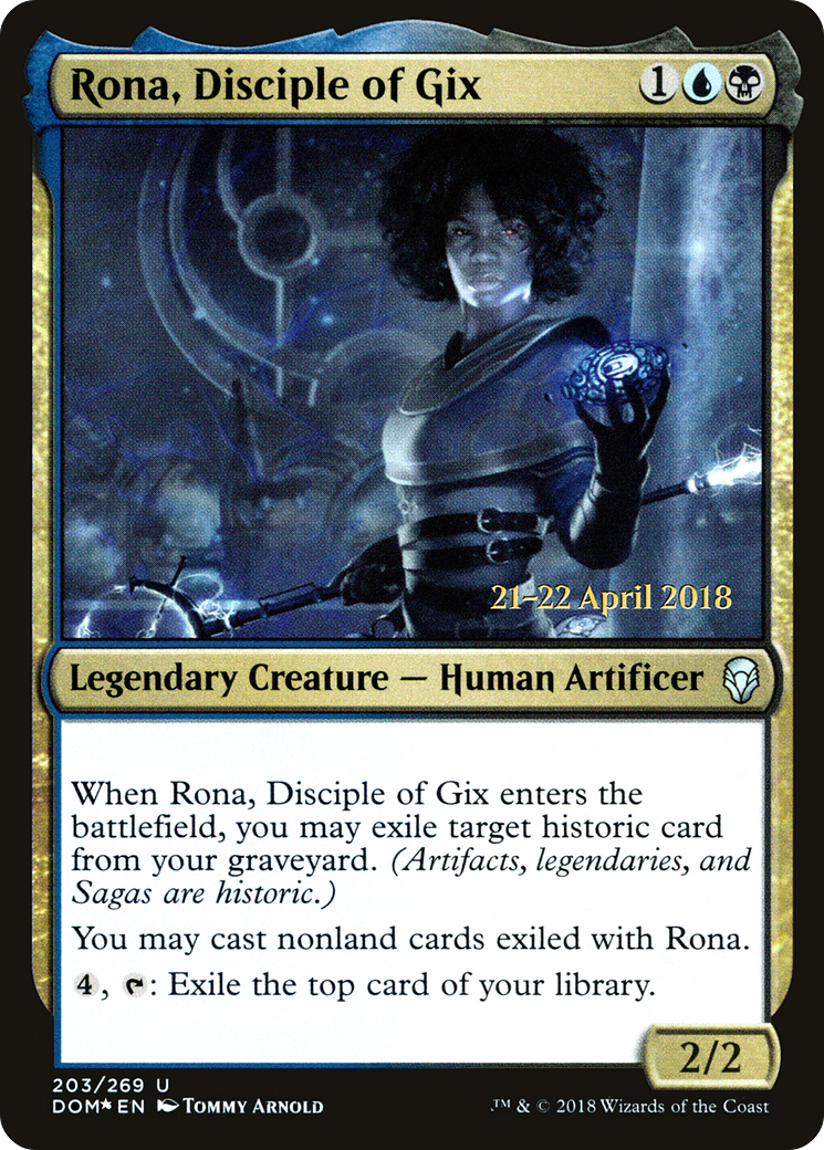 Rona, Disciple of Gix (PDOM-203S) - Dominaria Promos Foil