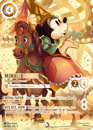 (241/204)  Minnie Mouse - Sweetheart Princess (Iconic) - Fabled  Holofoil