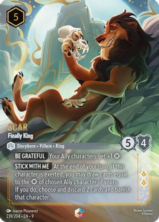 (239/204)  Scar - Finally King (Enchanted) - Fabled  Holofoil