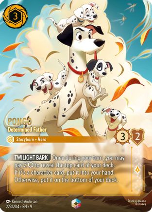 (223/204)  Pongo - Determined Father (Enchanted) - Fabled  Holofoil