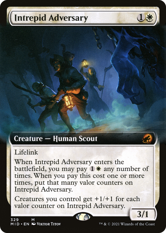 Intrepid Adversary (MID-329) - Innistrad: Midnight Hunt: (Extended Art) Foil