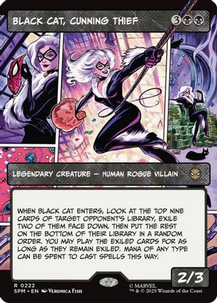 Black Cat, Cunning Thief (Borderless) (SPM-222) - Marvel's Spider-Man
