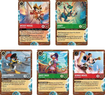 ()  Disney Cruise Promos (Set of 5) - Disney Lorcana Promo Cards  Holofoil