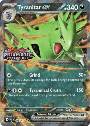 Tyranitar ex (Prismatic Evolutions Stamp) (64) - Miscellaneous Cards & Products Holofoil - Double Rare