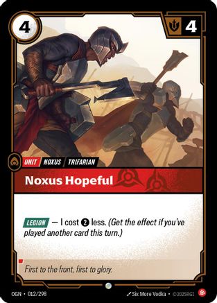(012/298) Noxus Hopeful - Origins Foil