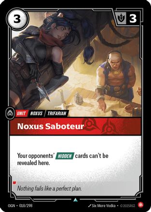 (018/298) Noxus Saboteur - Origins Foil