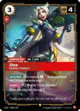 (030a/298) Jinx - Demolitionist (Alternate Art) - Origins Foil