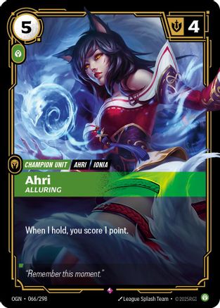 (066/298) Ahri - Alluring - Origins Foil