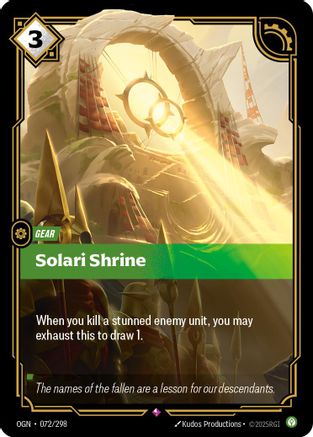 (072/298) Solari Shrine - Origins Foil