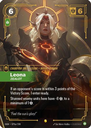 (079a/298) Leona - Zealot (Alternate Art) - Origins Foil
