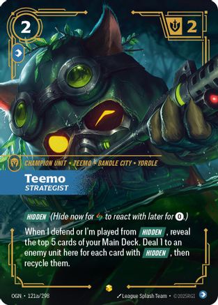 (121a/298) Teemo - Strategist (Alternate Art) - Origins Foil