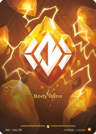 (126a/298) Body Rune (Alternate Art) - Origins Foil