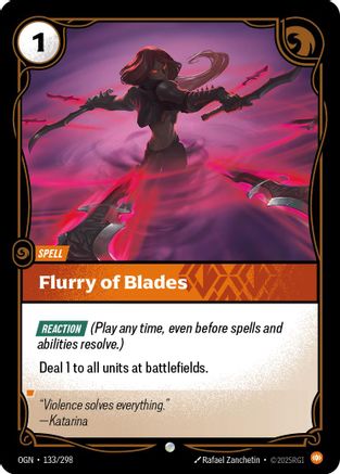 (133/298) Flurry of Blades - Origins Foil