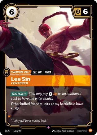 (151/298) Lee Sin - Centered - Origins Foil