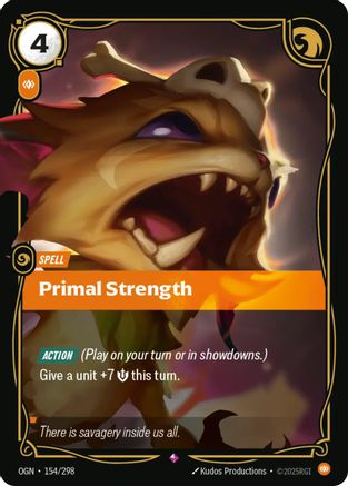 (154/298) Primal Strength - Origins Foil